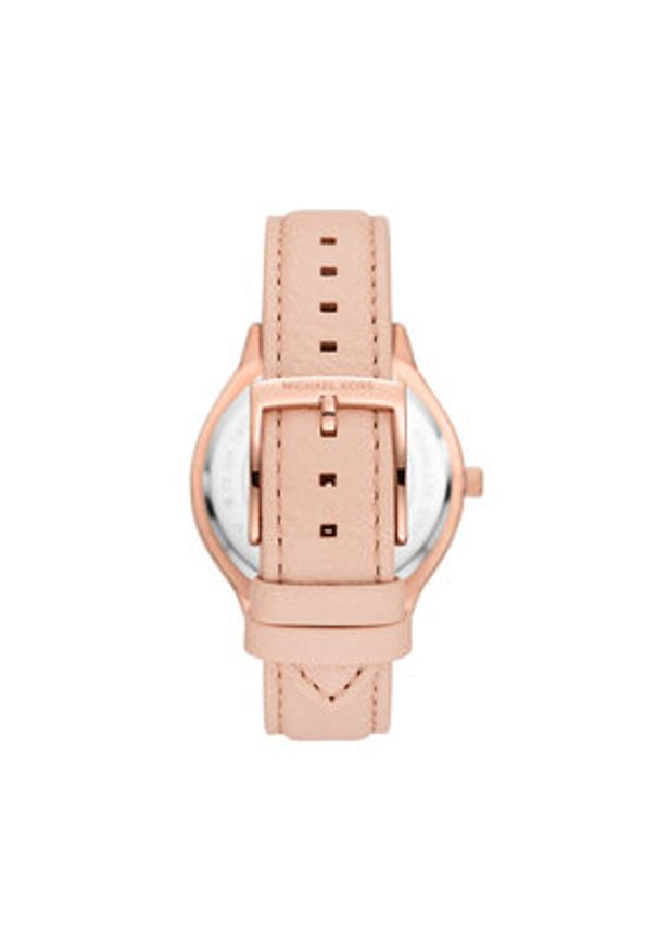 Michael Kors Zegarek Slim Runway MK7545 Różowy. Kolor: różowy. Materiał: skóra