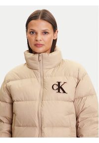 Calvin Klein Jeans Kurtka puchowa Graphic Logo LV047D503G Beżowy Regular Fit. Kolor: beżowy. Materiał: syntetyk #4