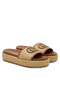Guess Klapki FLJLNY FAB19 Beżowy. Kolor: beżowy. Materiał: materiał