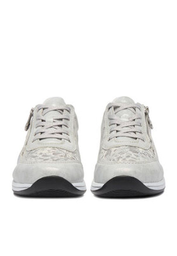 Rieker Sneakersy N1112-80 Srebrny. Kolor: srebrny. Materiał: materiał
