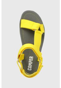 Camper sandały Oruga Up damskie kolor żółty na platformie. Zapięcie: rzepy. Kolor: żółty. Materiał: materiał. Wzór: gładki. Obcas: na platformie #2