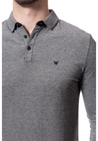 Wrangler - WRANGLER POLO LS POLO REAL BLACK W7A87K5W5 112131306. Typ kołnierza: polo. Długość rękawa: długi rękaw. Długość: długie. Wzór: melanż #9