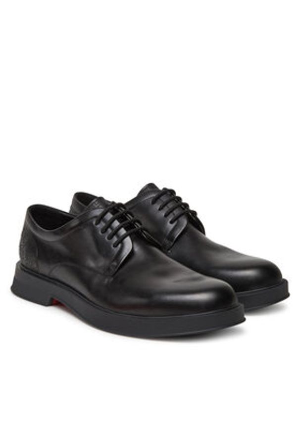 Hugo - HUGO Półbuty Lenner 50548553 Czarny. Kolor: czarny. Materiał: skóra