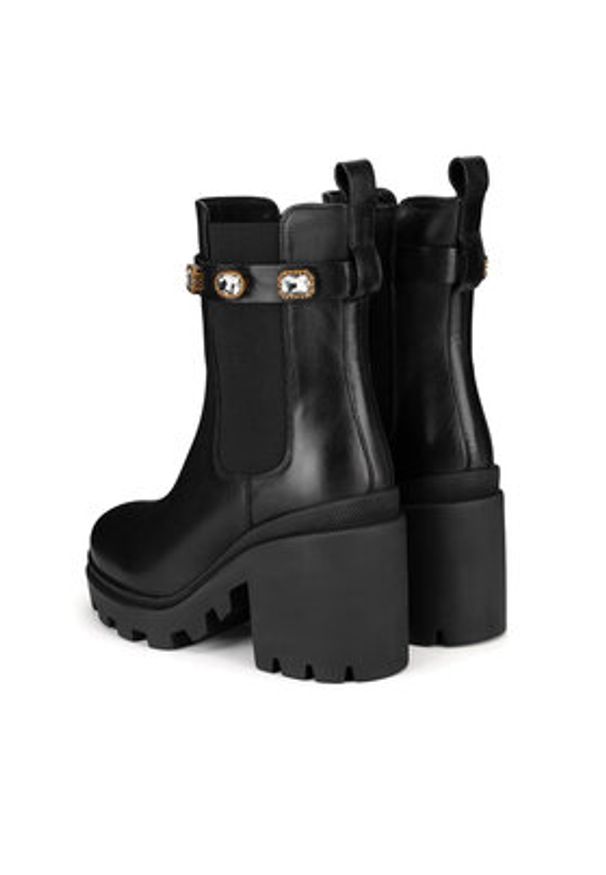 Eva Minge Sztyblety MOANA-01W4-002 Czarny. Kolor: czarny. Materiał: skóra