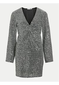 Vila Sukienka koktajlowa Sanadu 14101818 Srebrny Regular Fit. Kolor: srebrny. Materiał: syntetyk. Styl: wizytowy #6