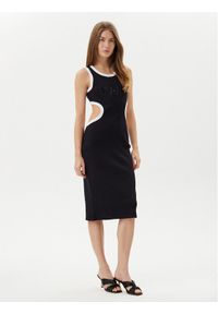 Liu Jo Sukienka letnia VA5043 J4822 Czarny Regular Fit. Kolor: czarny. Materiał: bawełna. Sezon: lato