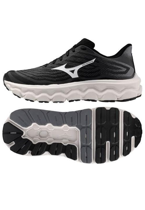 Buty do chodzenia męskie Mizuno Wave Horizon 8. Zapięcie: sznurówki. Kolor: biały, wielokolorowy, czarny. Materiał: materiał, syntetyk, tkanina. Szerokość cholewki: normalna. Model: Mizuno Wave. Sport: turystyka piesza