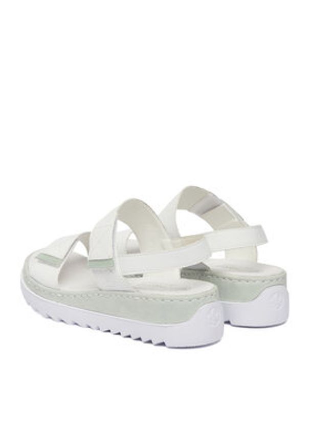 Rieker Sandały CEO-V4475-80 Biały. Kolor: biały. Materiał: syntetyk, skóra