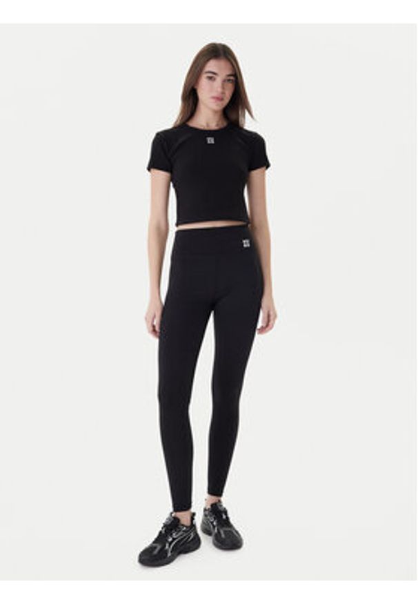 Hugo T-Shirt Delanor 50512000 Czarny Slim Fit. Kolor: czarny. Materiał: bawełna