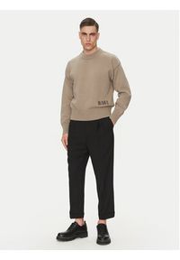 AMI PARIS Sweter HKS163.KN0063 Szary Regular Fit. Kolor: szary. Materiał: bawełna #4