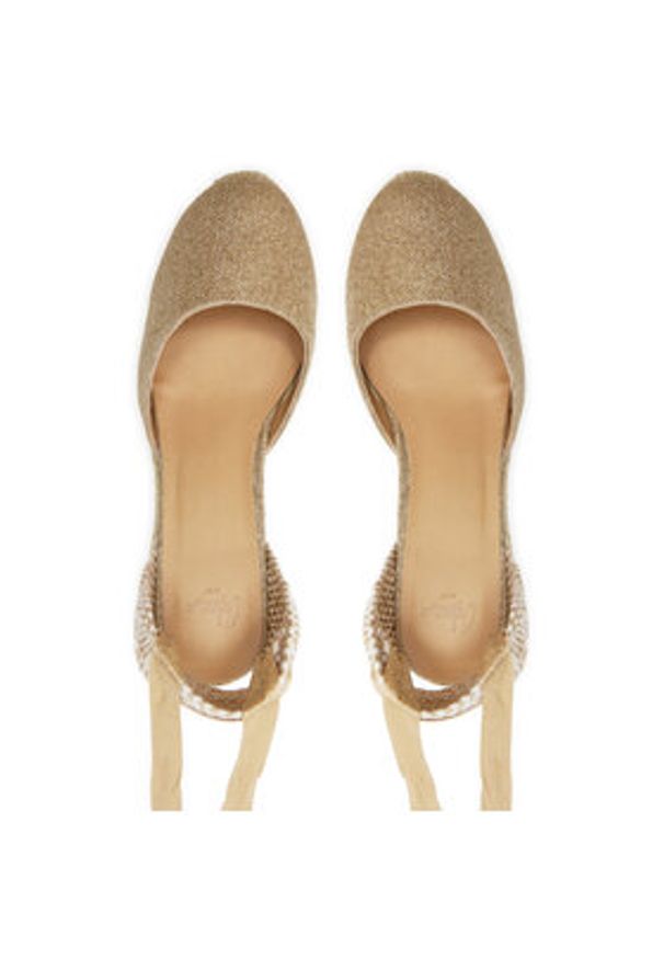 Castañer Espadryle Carina/6/032 021769 Złoty. Kolor: złoty. Materiał: materiał