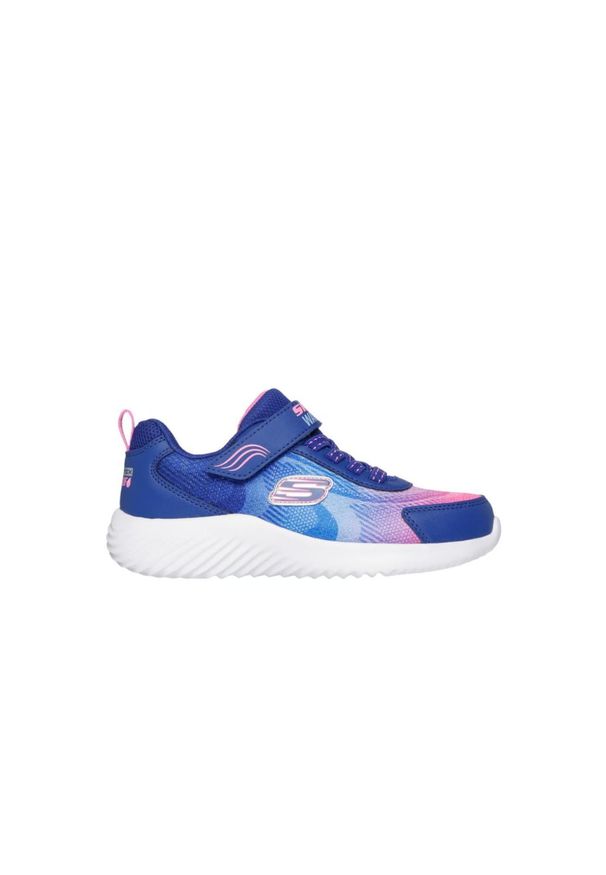 skechers - Kapcie SKECHERS BOUNDERHYDRA COOL Niebieski. Okazja: na co dzień. Kolor: niebieski. Materiał: syntetyk, tkanina