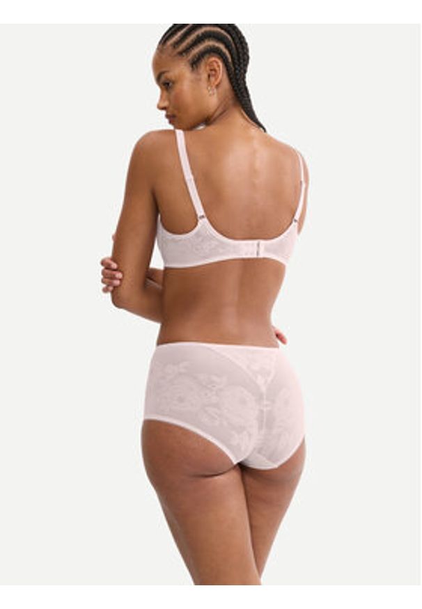 Triumph Biustonosz z fiszbiną Wild Rose Sensation 10205953 Różowy. Kolor: różowy. Materiał: syntetyk