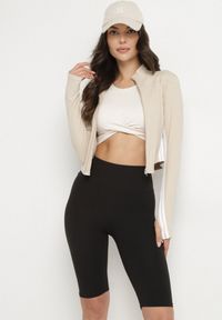 Born2be - Czarne Elastyczne Szorty Kolarki Liarena. Okazja: na co dzień. Kolor: czarny. Styl: casual #3
