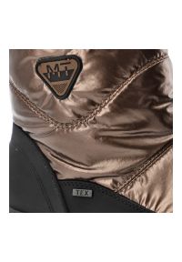 Brązowe Metaliczne Śniegowce Marco Tozzi Modne Obuwie Damskie. Okazja: na spacer. Kolor: brązowy. Szerokość cholewki: normalna. Sezon: zima. Styl: sportowy #8