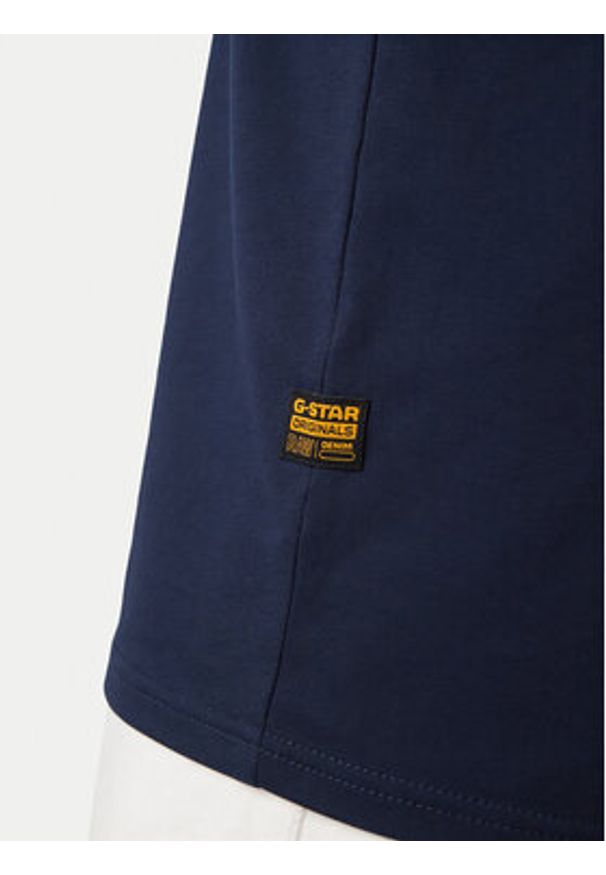 G-Star RAW - G-Star Raw T-Shirt Lash R T D16396-2653-B111 Granatowy Regular Fit. Kolor: niebieski. Materiał: bawełna