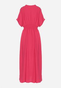 Born2be - Fuksjowa Sukienka z Bawełną i Górą w Stylu Nietoperza Filenia. Okazja: na co dzień. Kolor: różowy. Materiał: bawełna. Styl: casual #7