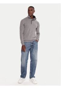 Karl Lagerfeld - KARL LAGERFELD Sweter 655005 554399 Szary Slim Fit. Typ kołnierza: dekolt w karo. Kolor: szary. Materiał: wełna #4