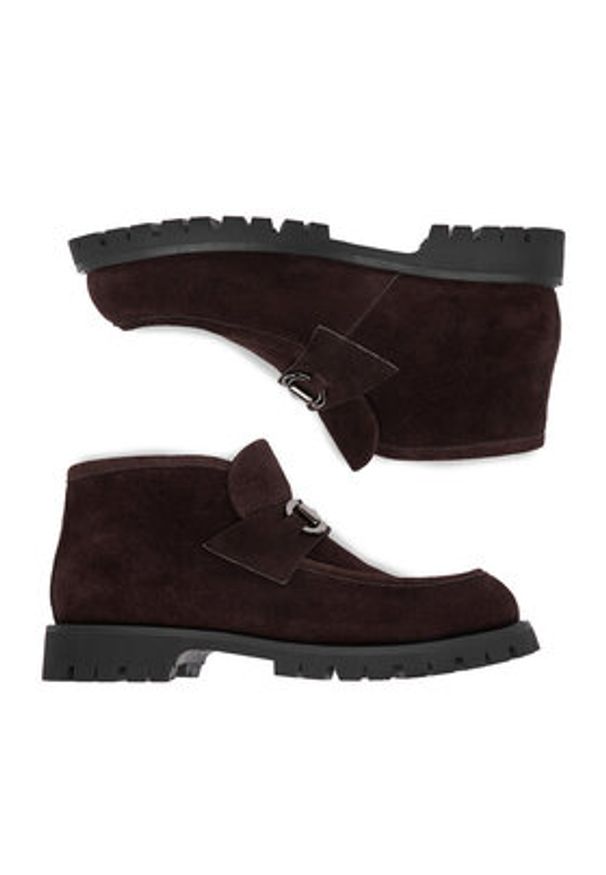 Badura Półbuty EO-ASPEN-LT221-451-3 Brązowy. Kolor: brązowy. Materiał: skóra, zamsz