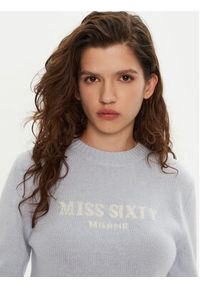 Miss Sixty Sweter 6L4RJ4360000 Błękitny Regular Fit. Kolor: niebieski. Materiał: bawełna #4