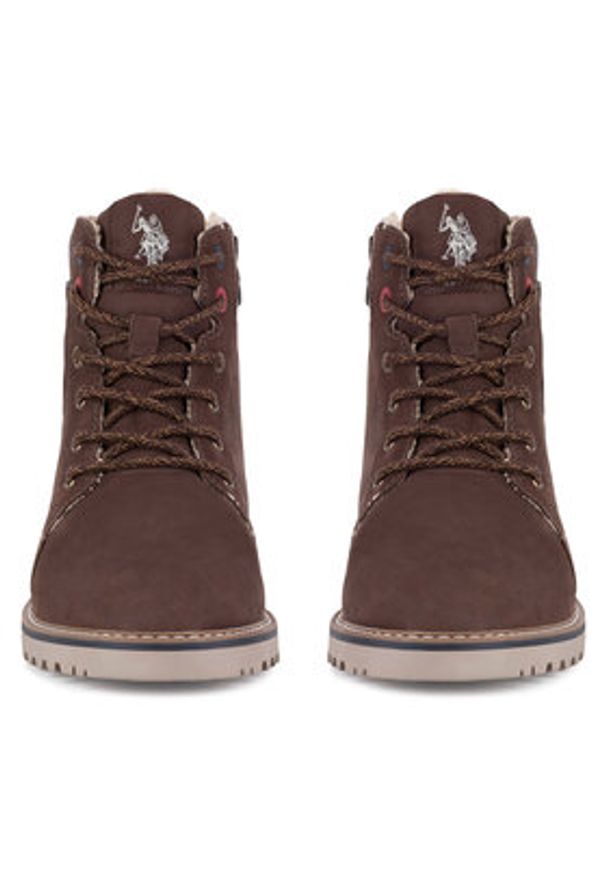U.S. Polo Assn. Trapery POLY001M/DLT1 Brązowy. Kolor: brązowy. Materiał: nubuk, skóra