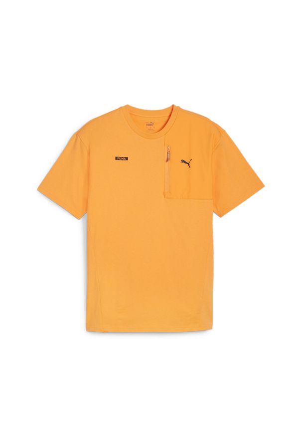 Koszulka Sportowa Męska Puma Desert Road. Kolor: pomarańczowy. Materiał: bawełna. Sport: joga i pilates