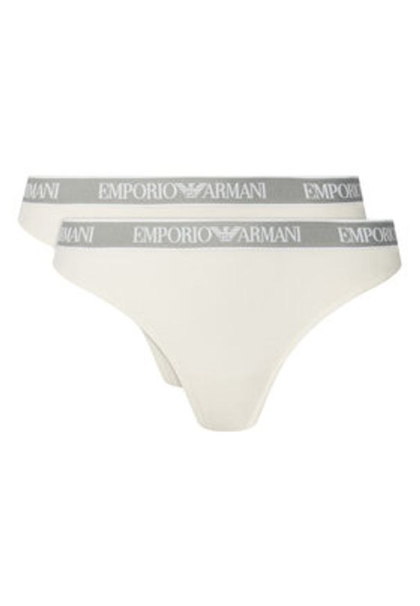 Emporio Armani Underwear Komplet fig brazylijskich EW000404 AF19026 M0082 Biały. Kolor: biały. Materiał: bawełna