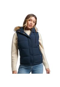 Damska kurtka bez rękawów Superdry Everest. Kolor: niebieski. Długość rękawa: bez rękawów #1