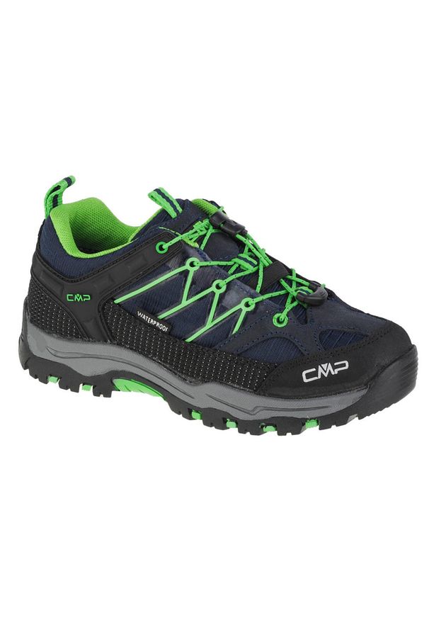 Buty trekkingowe chłopięce, CMP Rigel Low Kids. Kolor: wielokolorowy, czarny, zielony. Sport: turystyka piesza