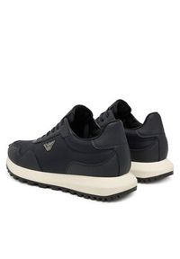 Emporio Armani Sneakersy EM003738 AF19532 MB007 Granatowy. Kolor: niebieski. Materiał: zamsz, skóra #4
