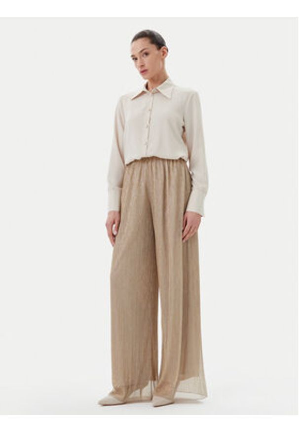 MAX&Co. Spodnie materiałowe Raiment 2516781033200 Złoty Wide Leg. Kolor: złoty. Materiał: syntetyk