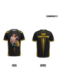 KNOCKOUT - Knockout Koszulka Team Calin Petrisor. Kolor: czarny. Sport: fitness, kolarstwo