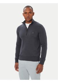 BOSS Sweter Kanobix 50527585 Granatowy Regular Fit. Kolor: niebieski. Materiał: bawełna #1
