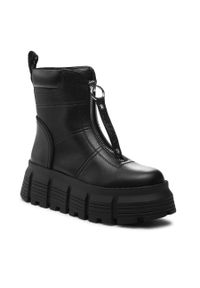 Botki Buffalo Ava Front Zip Boot 1622338 Black. Kolor: czarny