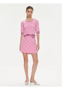 Liu Jo Sweter MA4215 MA49I Różowy Slim Fit. Kolor: różowy. Materiał: wiskoza