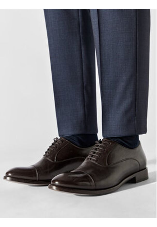 Lord Premium Półbuty Oxford 5500 Brązowy. Kolor: brązowy. Materiał: skóra