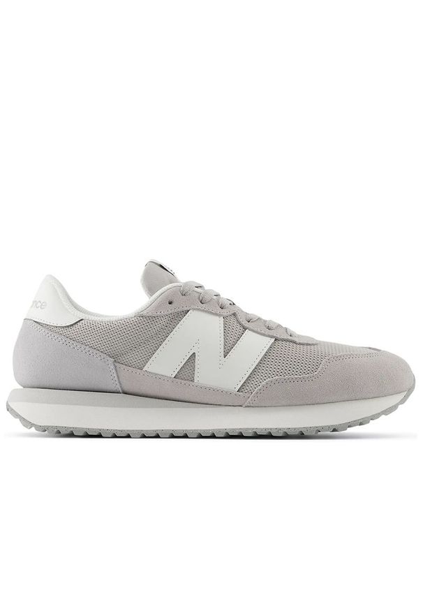 Buty New Balance MS237LGG - szare. Kolor: szary. Materiał: guma, skóra, syntetyk, materiał, zamsz. Szerokość cholewki: normalna