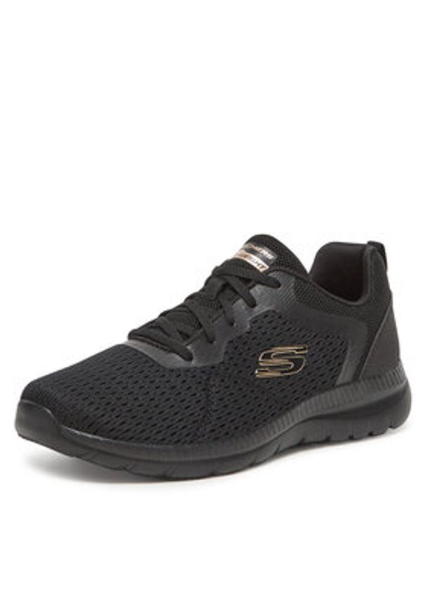 skechers - Skechers Sneakersy BOUNTIFUL 12607 BKRG_ Czarny. Kolor: czarny. Materiał: materiał