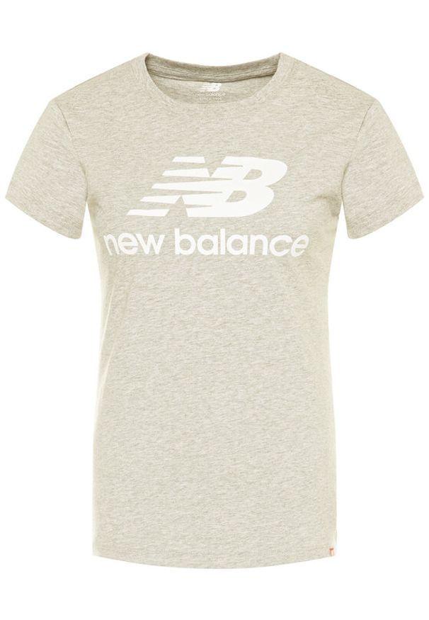 New Balance T-Shirt Essentials Stacked Logo Tee WT91546 Szary Athletic Fit. Kolor: szary. Materiał: bawełna