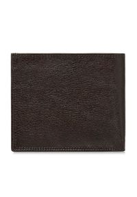 Ochnik - Niezapinany brązowy skórzany portfel męski. Kolor: brązowy. Materiał: skóra