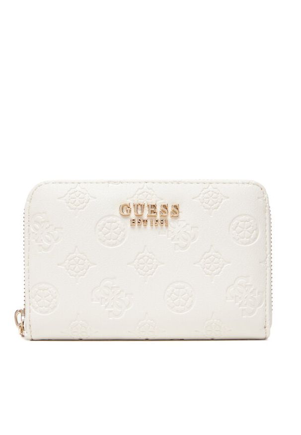 Guess Duży Portfel Damski Phoebe Slg SWPD96 65140 Biały. Kolor: biały. Materiał: skóra