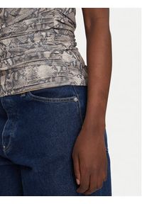 Hugo - HUGO Top Doffiano 50537142 Beżowy Slim Fit. Kolor: beżowy. Materiał: syntetyk #3