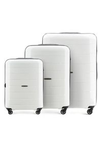 Wittchen - Zestaw walizek z polipropylenu żłobionych. Kolor: biały. Materiał: guma #1