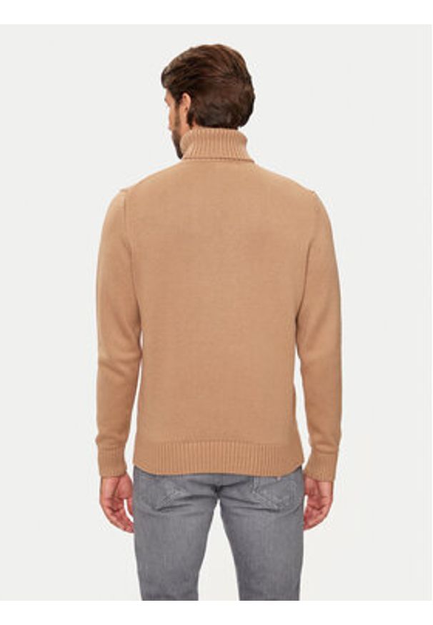 Guess Golf M4BR35 Z3HN2 Beżowy Regular Fit. Typ kołnierza: golf. Kolor: beżowy. Materiał: syntetyk