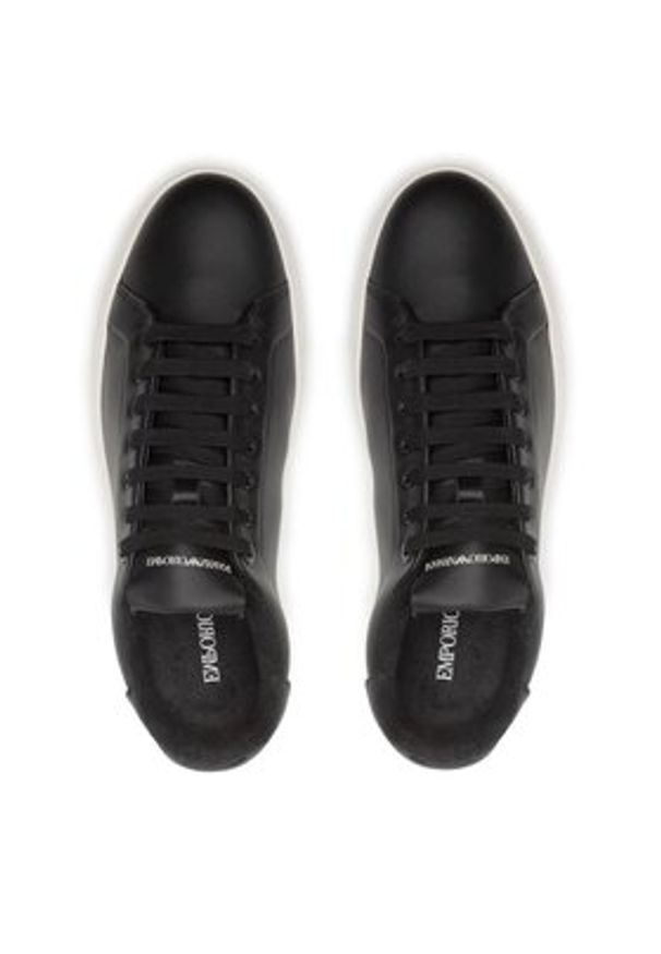 Emporio Armani Sneakersy X4X598 XF662 00002 Czarny. Kolor: czarny. Materiał: skóra