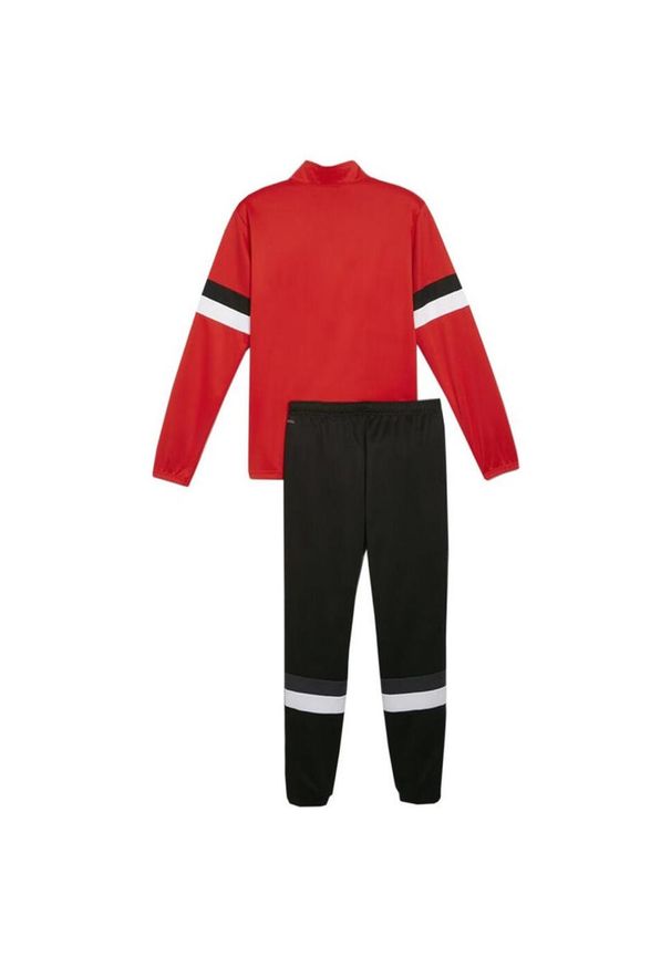Puma - Dres Męski Team Rise. Kolor: czerwony, czarny, wielokolorowy. Materiał: dresówka