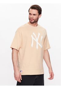 New Era T-Shirt Unisex New York Yankees Mlb League Essential 60332281 Beżowy Oversize. Kolor: beżowy. Materiał: bawełna #1