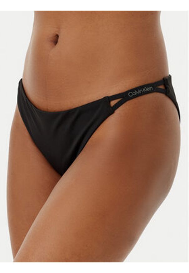 Calvin Klein Swimwear Dół od bikini KW0KW02796 Czarny. Kolor: czarny. Materiał: syntetyk