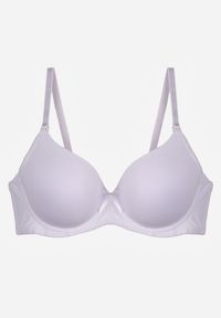 Renee - Biały Gładki Biustonosz o Klasycznym Fasonie Zdobiony Kokardką Caloris. Kolor: biały. Wzór: aplikacja, gładki #2