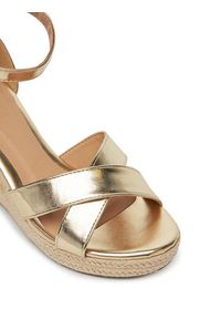 ONLY Shoes Espadryle Onlamelia-18 Pu Foil Wedge 15335554 Złoty. Kolor: złoty. Materiał: skóra #6